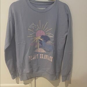 Abercrombie Kids Light Blue Maui Hawaii Graphic Sweater